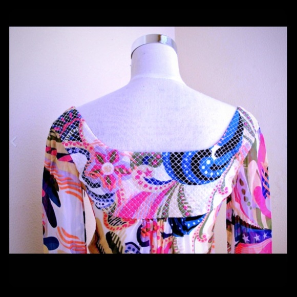 Vintage Gianni Versace ss 2002 Psychedelic runway blouse - Picture 4 of 6